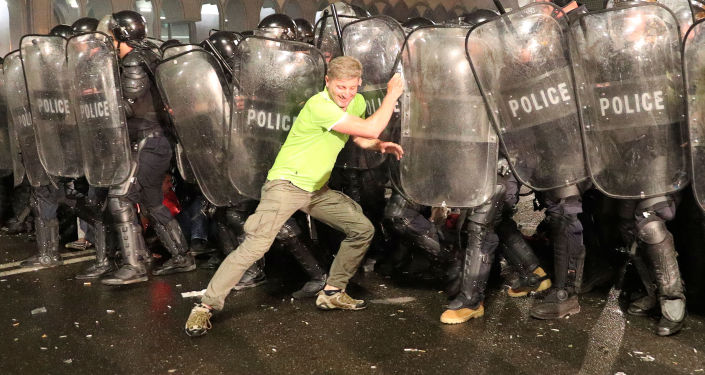 Акции протеста перед грузинским парламентом, 21 июня 2019