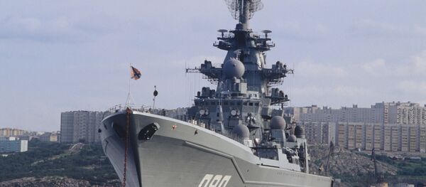 Тяжёлый атомный ракетный крейсер Адмирал Нахимов на базе Северного флота РФ. - Sputnik Абхазия