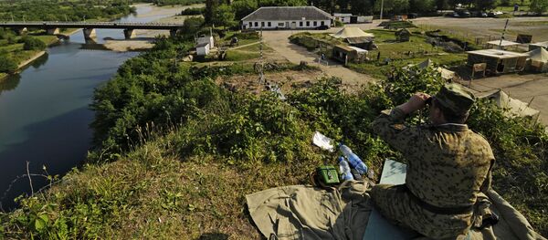 Пограничная застава на абхазско-грузинской границе Пограничная застава на абхазско-грузинской границе - Sputnik Абхазия