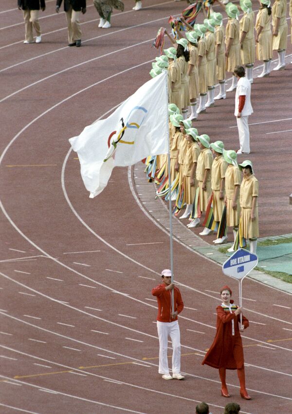 Представитель Национального олимпийского комитета Италии во время открытия Олимпиады-80 в Москве - Sputnik Абхазия