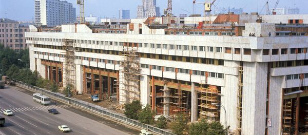 Строительство олимпийского пресс-центра на Садовом кольце (ныне здание МИА Россия Сегодня). Строительство олимпийского пресс-центра на Садовом кольце (ныне здание МИА Россия Сегодня). - Sputnik Абхазия