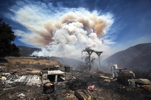 Дым от природных пожаров в Калифорнии - Sputnik Абхазия