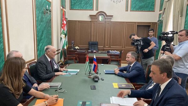 Аслан Бжания встретился с первым замминистра экономразвития России - Sputnik Абхазия
