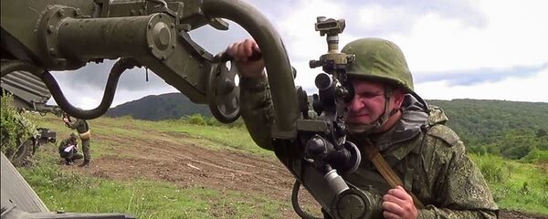 Артиллеристы ЮВО выполнили первые стрельбы из модернизированных РСЗО «Град» в горах Абхазии - Sputnik Аҧсны
