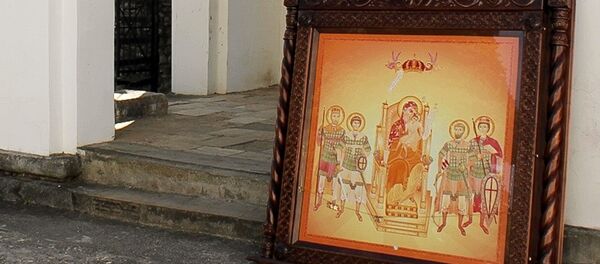 Икону, подаренную грузинскими политиками Илорскому храму, вывезли в Гал для последующей ее передачи грузинской стороне - Sputnik Аҧсны