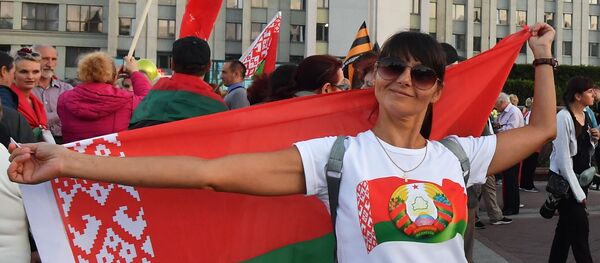 Акция в поддержку действующей власти в Минске Акция в поддержку действующей власти в Минске - Sputnik Абхазия