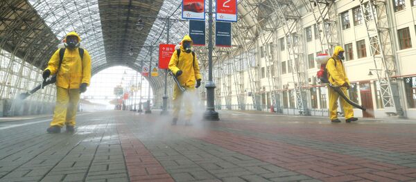 Дезинфекция Киевского вокзала - Sputnik Аҧсны