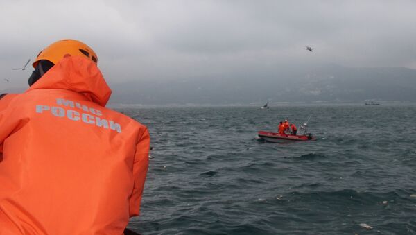 Поисково-спасательные работы на месте крушения самолёта Ту-154 Минобороны РФ в Сочи - Sputnik Абхазия