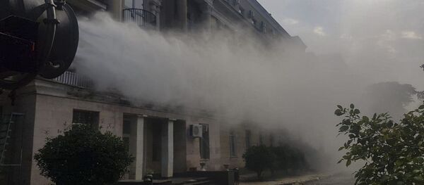 Российские военнослужащие завершили дезинфекцию в черте города Гагра Российские военнослужащие завершили дезинфекцию в черте города Гагра - Sputnik Абхазия