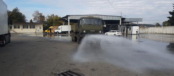 Военнослужащие России завершили работы по дезинфекции в Абхазии Военнослужащие России завершили работы по дезинфекции в Абхазии - Sputnik Абхазия