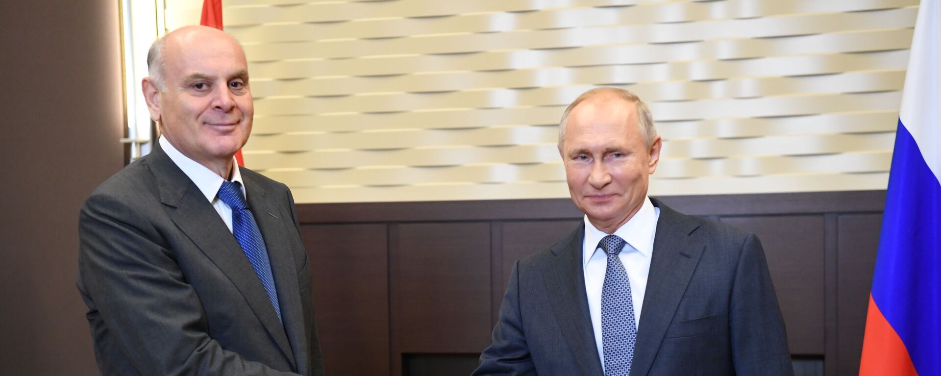 Президент РФ В. Путин встретился с президентом Абхазии Асланом Бжанией - Sputnik Абхазия, 1920, 12.06.2022