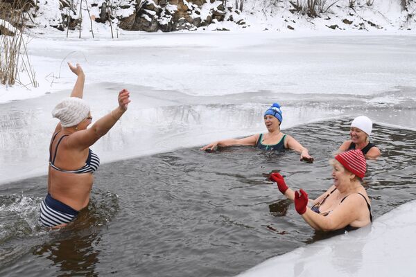 Клуб любителей зимнего плавания в Новосибирске  - Sputnik Абхазия