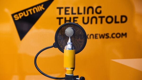 Студия радио Sputnik в Экспофоруме накануне открытия Санкт-Петербургского международного экономического форума 2017. - Sputnik Аҧсны