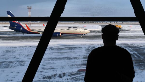 Пассажир в международном аэропорту Толмачёво в Новосибирске. - Sputnik Абхазия