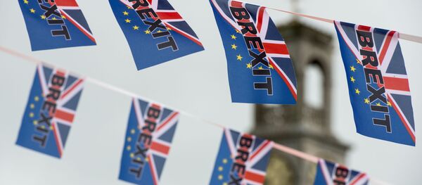 Флаги с надписью Brexit Флаги с надписью Brexit - Sputnik Абхазия