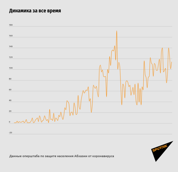 Более ста новых случаев COVID-19 выявлено в Абхазии, еще два пациента скончались Более ста новых случаев COVID-19 выявлено в Абхазии, еще два пациента скончались - Sputnik Абхазия