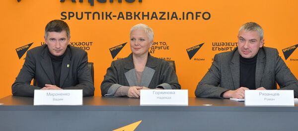 Пресс-конференция, посвященная подведению итогов работы Русской общины Абхазии и Черноморского Казачьего Войска Абхазии в 2020 году - Sputnik Абхазия