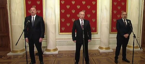 Путин, Алиев и Пашинян подписали новое совместное заявление о развитии Нагорного Карабаха - Sputnik Абхазия
