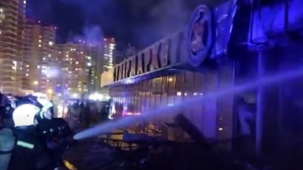 Момент взрыва газового баллона на рынке в Краснодаре - Sputnik Абхазия