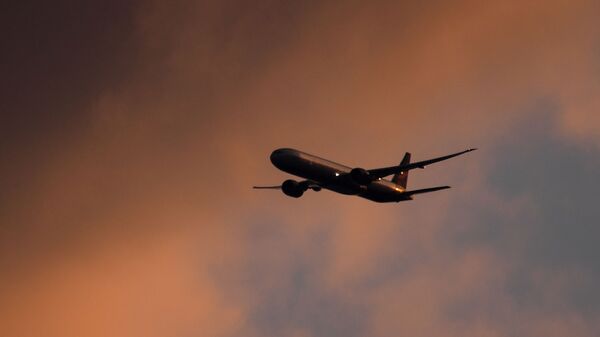 Пассажирский самолет в небе над Москвой - Sputnik Абхазия
