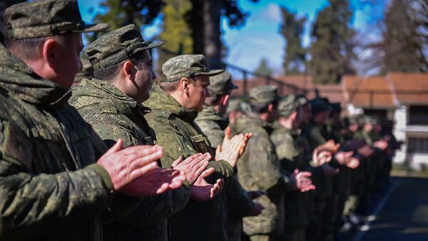 В Аитаре состоялось торжественное построение, посвященное закрытию госпиталя - Sputnik Абхазия