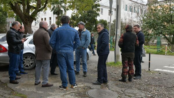 Митинг у здания МВД - Sputnik Абхазия