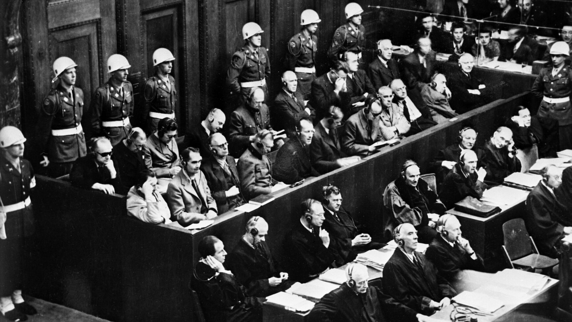 Нюрнбергский процесс. 20 ноября 1945 года — 1 октября 1946 года. На скамье подсудимых  бывшие руководители гитлеровской Германии. - Sputnik Аҧсны, 1920, 23.04.2023