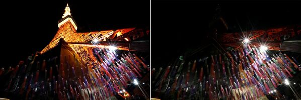 Фотографии до и после акции Час Земли в Токио  - Sputnik Абхазия