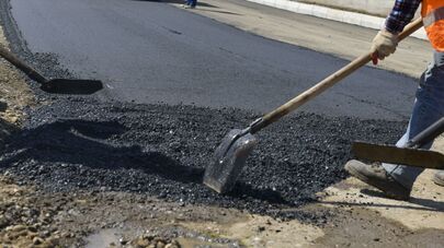 Укладка дорожного полотна  