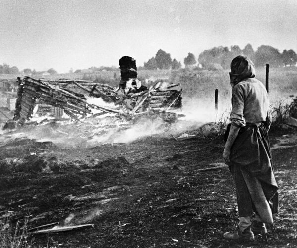 Гитлеровцы сожгли дотла белорусскую деревню. Белоруссия. - Sputnik Абхазия