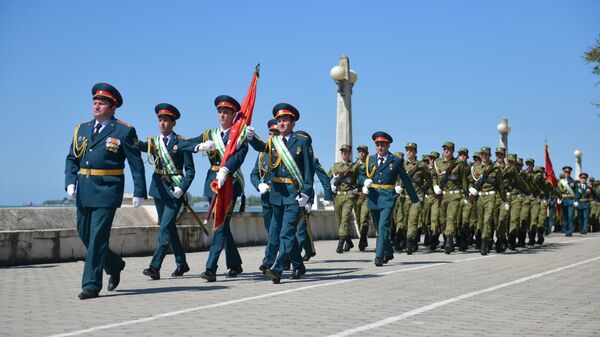 Генеральная  репетиция  торжественного шествия в День Победы - Sputnik Абхазия
