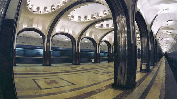 Интерьер станции московского метрополитена Маяковская, 1985 год - Sputnik Аҧсны
