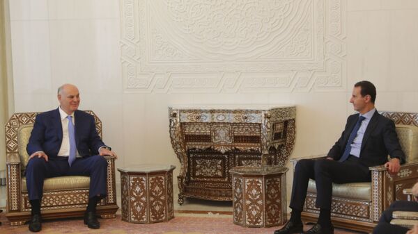 Официальная встреча Президентов Республики Абхазия и Сирийской Арабской Республики Аслана Бжания и Башара Аль-Асада  - Sputnik Аҧсны