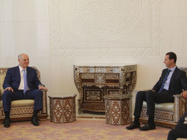 Официальная встреча Президентов Республики Абхазия и Сирийской Арабской Республики Аслана Бжания и Башара Аль-Асада  Официальная встреча Президентов Республики Абхазия и Сирийской Арабской Республики Аслана Бжания и Башара Аль-Асада  - Sputnik Абхазия