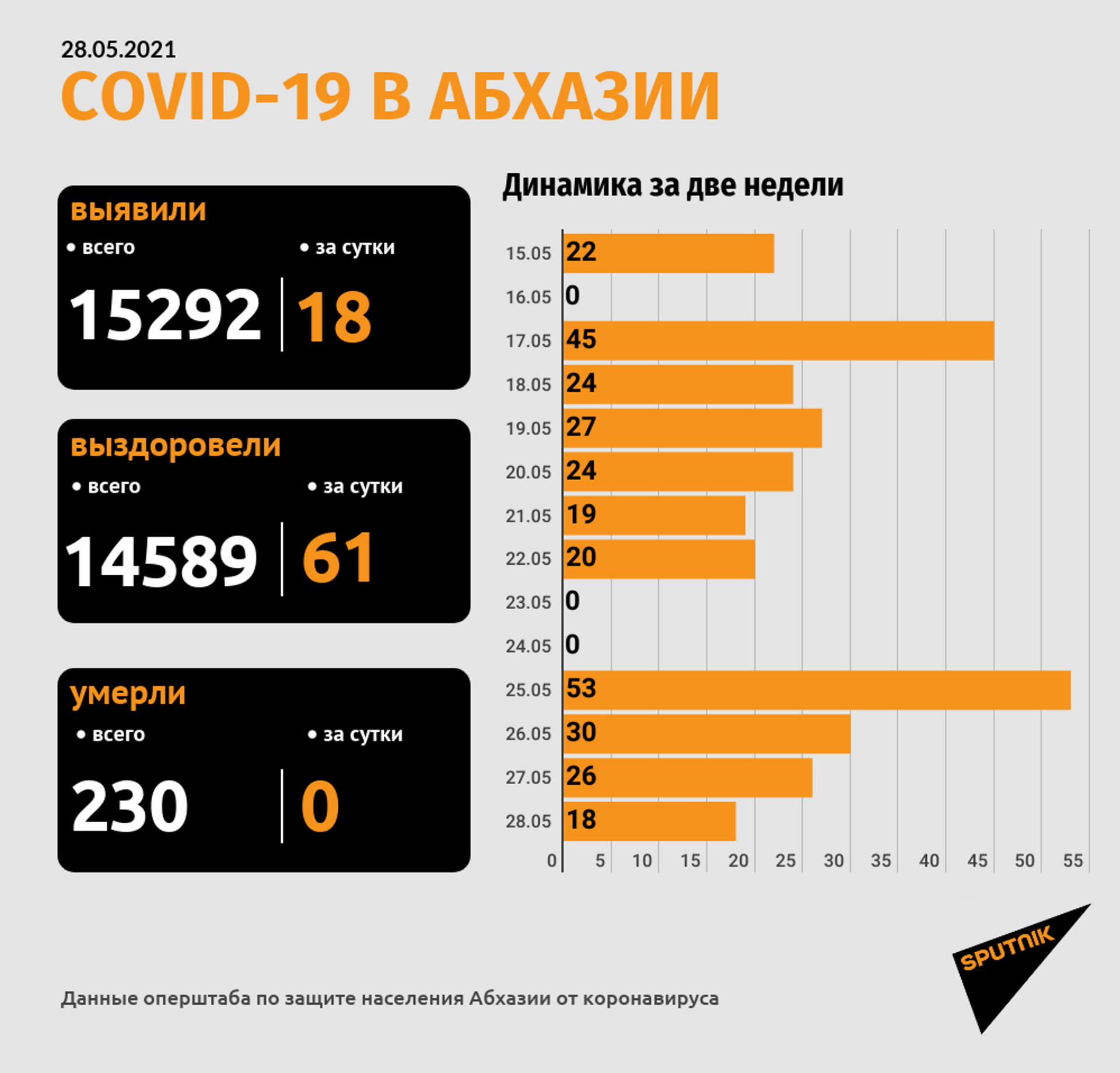 В Абхазии выявлено еще 18 заражений коронавирусом за минувшие сутки - Sputnik Абхазия, 1920, 28.05.2021