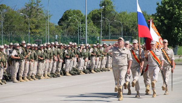 На российской военной базе Южного военного округа (ЮВО) в Абхазии начался летний период обучения.  - Sputnik Абхазия