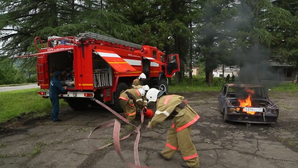 Плановые учения пожарно-спасательной части прошли в Ткуарчале - Sputnik Аҧсны