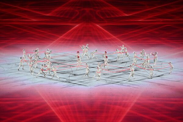 Выступление танцоров на церемонии открытия Олимпийских игр 2020 года в Токио. - Sputnik Абхазия