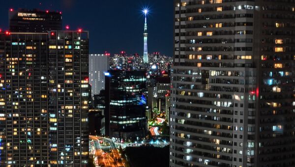 Общий вид зданий и небоскреба Tokyo Skytree (на заднем плане) в Токио 28 ноября 2020 г. - Sputnik Абхазия