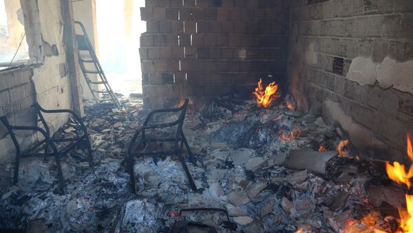Комната сгоревшего в результате лесного пожара дома в Манагавте, Турция - Sputnik Абхазия