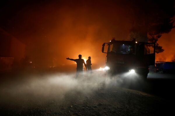 Лесные пожары на острове Эвия, Греция. - Sputnik Абхазия