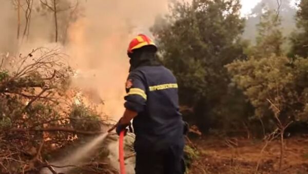 Греция: фронт пожара усиливается в северной части острова Эвия - Sputnik Абхазия