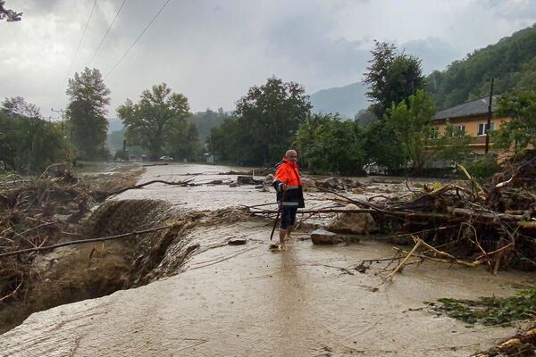Наводнение на севере Турции // AFP / Demiroren News Agency (DHA) - Sputnik Абхазия