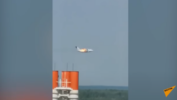 Момент падения самолета Ил-112В в Подмосковье - Sputnik Абхазия