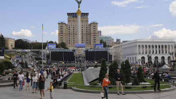 Вид на главную площадь Киева, Украина, понедельник, 22 августа 2011 г. Киев - один из четырех городов Украины, принимающих футбольный турнир Евро-2012 - Sputnik Абхазия