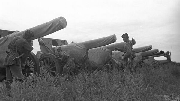 Советско-японская война (9 августа - 3 сентября 1945 года). 2-й Дальневосточный фронт. Японская артиллерия, захваченная советскими войсками. - Sputnik Абхазия
