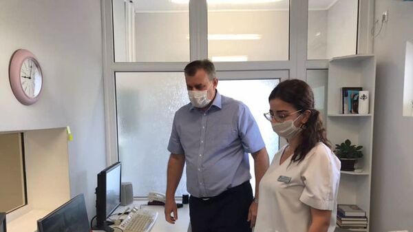 Компьютерный томограф в Гудаутском ковидном госпитале - Sputnik Абхазия