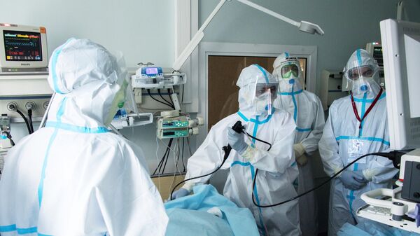 Госпиталь COVID-19 в УКБ №2 Первого МГМУ им. И. М. Сеченова - Sputnik Абхазия