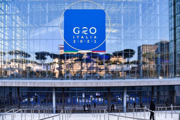 Общий вид на конференц-центр La Nuvola, где проходил саммит G20 в Риме, Италия - Sputnik Абхазия