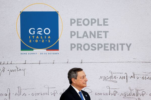 Премьер-министр Италии Марио Драги на саммите G20 в Риме, Италия - Sputnik Абхазия